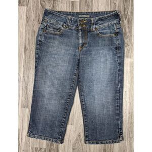 (3/$35) Apt 9 Womens Size 4 Pockets Denim Blue Jeans Capris